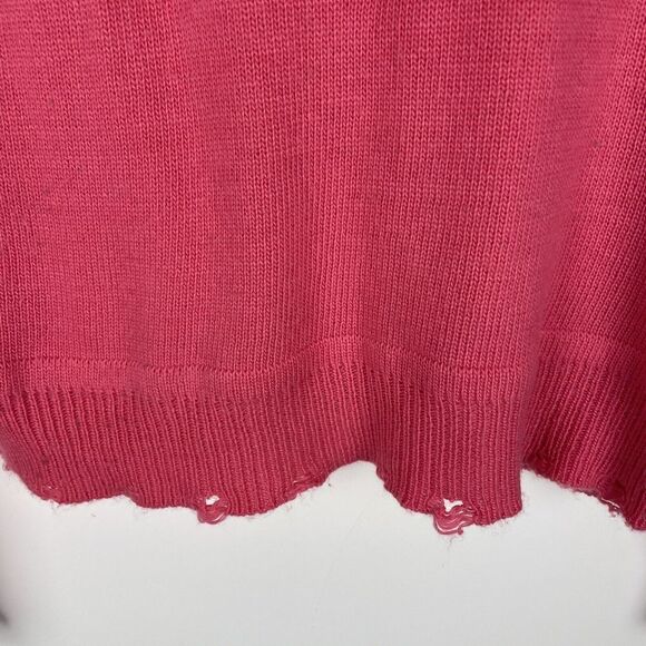 ONE GREY DAY Womens Jazz Pullover Distressed Mock Neck Sweater Pink XS​​​​ - Picture 7 of 11
